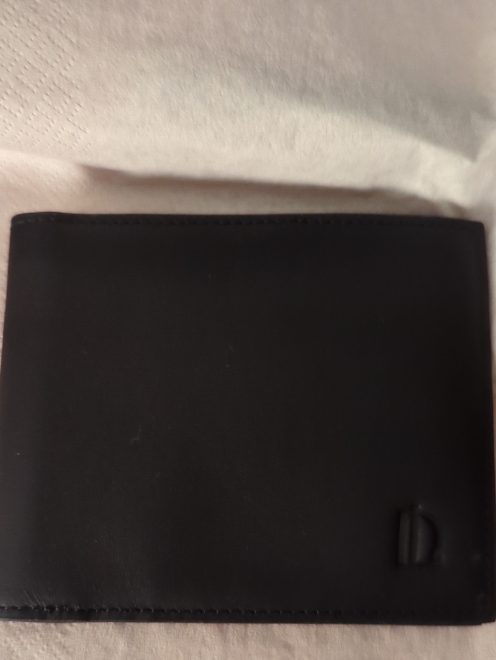 Classic Black Leather Card & Key Holder Wallet